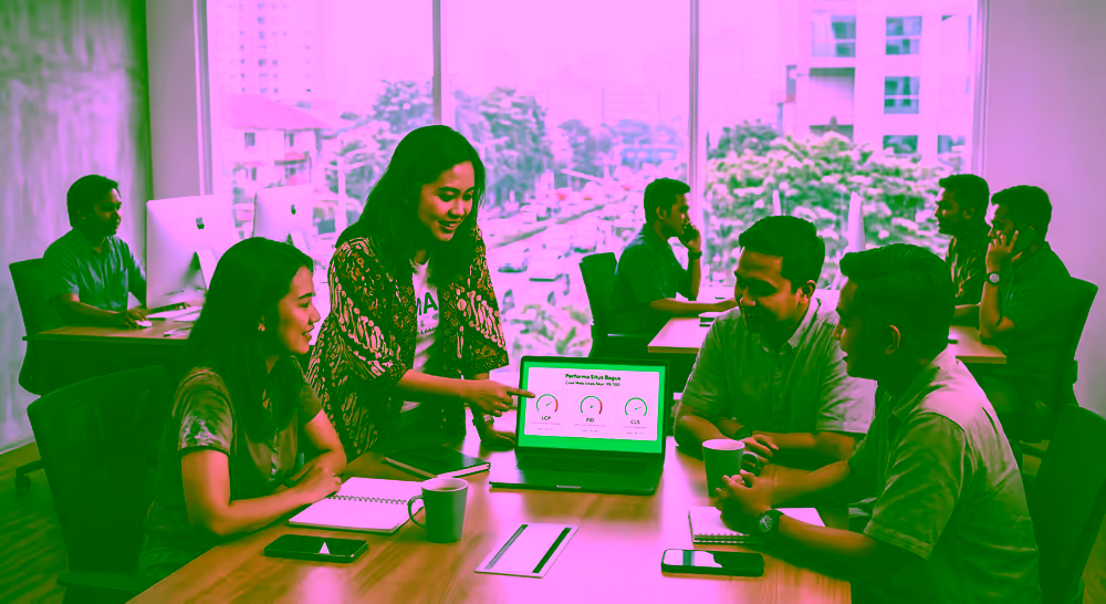 Digital analytics dashboard representing Core Web Vitals monitoring.