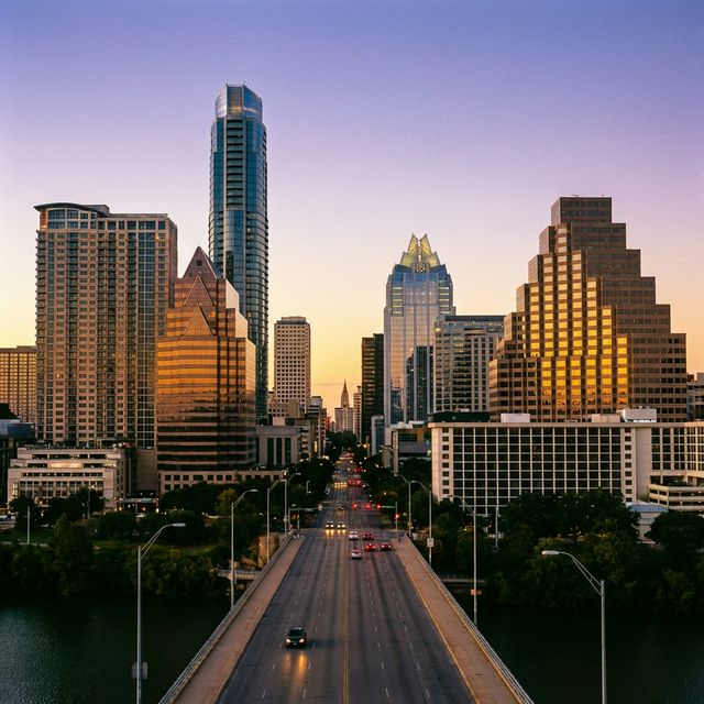 Austin Texas downtown skyline at dusk representing the fast-paced Silicon Hills tech scene and the need for high-performance WordPress websites.