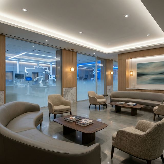 Modern luxury medical clinic interior with premium design, representing the digital flagship standard for elite healthcare practices investing in SEO.