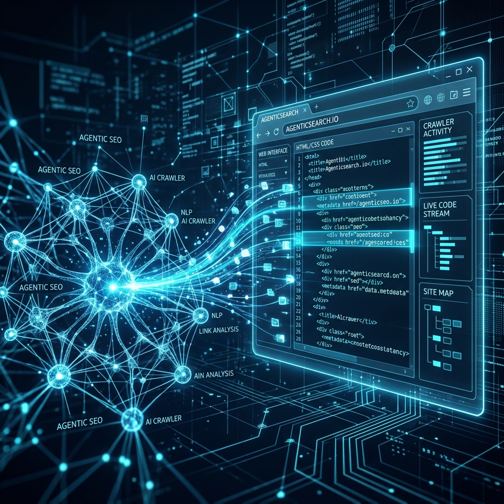 AI and neural networks visualizing data extraction from a website